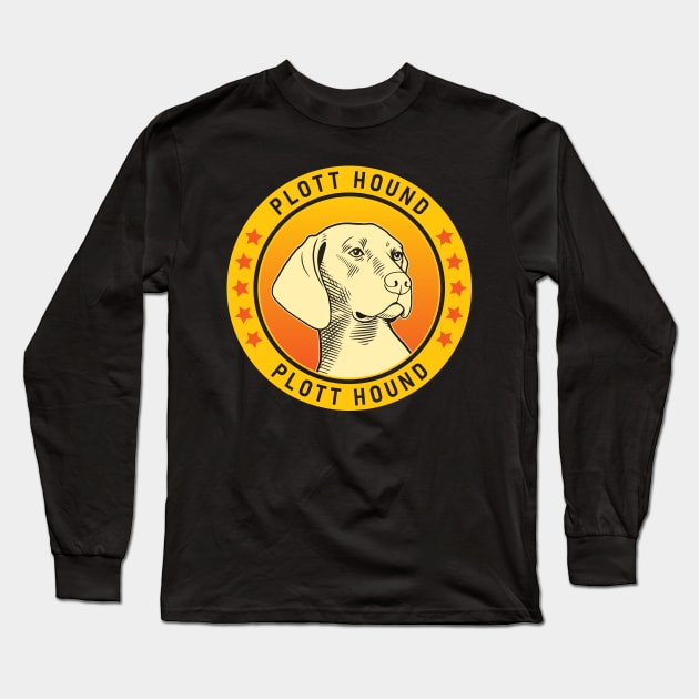 Plott Hound Dog Portrait Long Sleeve T-Shirt by millersye
